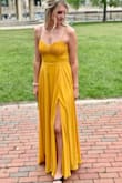 I am so happy I got this dress for a June wedding! I got so many compliments and loved the way it fit. I was a little big in the bust so I had to get it altered but the rest of the dress fit great. The slit is the perfect height too! - Megan H.