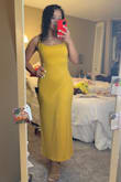 I loved the yellow, the cut in the back, the fit and the quality! So perfect for a summer wedding! - Vanessa P.