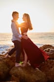 If you're on the fence GET THIS DRESS, you won't be disappointed! I instantly felt beautiful in this dress. As soon as I put it on I was thrilled: it fit perfectly (a little long but it was fine for my beach photoshoot, super comfortable, and the flutter sleeves and overall cut are SO flattering. Absolutely perfect for my engagement photos! The dress is flowy -- so great for photos. I never write reviews for ANYTHING (and buying clothes online can always be hit or miss) but I'm so in love with this dress. Great price for the quality as well. This would be a gorgeous bride's maid dress as well -- looking forward to wearing this again as a wedding guest this fall! - Melissa C.