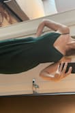 Material is a not the highest quality and wrinkles badly, but it was comfortable and flattering and I loved the color and the adjustable straps. - Christine S.