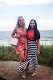 Love the color and the stretch on the dress. The hanging sash part came in handy when I bashed my knee into a cabinet the day before and developed a large bruise. Was quite helpful. - Christina N.