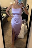 Great quality material and the dress looks gorgeous. Can't wait to wear it to an upcoming wedding. It's a little long for me but will be perfect with heels. - Jade Q.