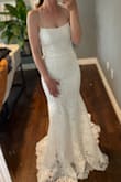 I love the dress! It's great quality and very detailed, it does fit snug, I took my exact measurements and ordered according to their sizing chart and it's borderline too tight but still very much wearable! - Charlotte P.