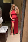 Loved this dress. It fit perfectly with my growing baby bump. I was comfortable and felt beautiful in it. - Kyrstin