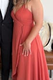 Loves the dress, was a little long in the back. People kept stepping on it so definitely get it hemmed if you have time, otherwise beautiful. - Melissa M.