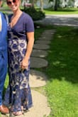 I was looking for something different but not too out there. It was my stepdaughters wedding. When I got the dress I was very nervous it would be too fancy. Well I wore the darn dress and it was wonderful! I was comfortable and got many compliments! I am super happy with this purchase - Jenna M.