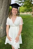 Loved this dress for my graduation with my Master's Degree. The sash was a little difficult to figure out and it got a bit tangled. - Stephanie O.