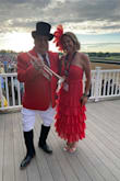 I wore this to the Belmont Stakes and got so many compliments! It's so comfortable and very light. It was a little big on me but I wouldn't change the size. The only thing I could say bad about it was the belt is very thin and kept getting wrinkled up. - Andrea S.