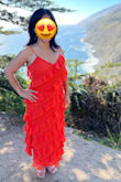 Got this beauty for an outdoor wedding and the compliments about the cut and color were flying all night long.  Super comfortable&  easy to dress up or down& hid my imperfections where I needed them to hide&  and the COLOR made it easy for friends to find me in the crowd ;-).  Love love LOVE, and can't wait to wear it again sometime. - Nerissa S.