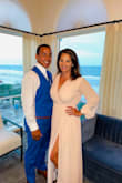 This is a fabulous dress I wore to a friends wedding. I felt modest but still sexy with the v neck and slit. Received many compliments throughout the night. - Chelsea S.