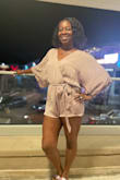 It fits really well. I wore this on my wedding anniversary trip to St. Maarten. Steam it to get the wrinkles out! - Kelli R.