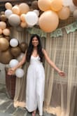I wore this dress to my bridal shower and got a lot of compliments on it! Definitely order a smaller size, it runs big! I'm usually small or medium but had to get an extra small. Even then, it was a tad loose on me. Still very pretty and so happy with my choice! - Sara M.