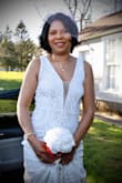The size medium was a perfect fit, the wedding dress fit so perfect seems it was a custom order, but a true size. My Wedding was the Best Day of my Life. Thank you Lulus, ladies get the dress you won't be disappointed. - Natasha D.