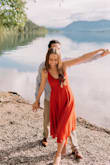 I got engaged in this dress! The straps were too long, but they can easily be adjusted. Perfect summer dress. - Alanna M.