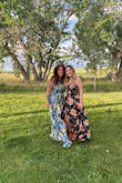 I love this dress! It works well without a bra, but the only issue is that it is a little loose on the sides of the top. I wore it to an outdoor wedding, and it was 100 degrees but the dress was very cool. - Sara B.