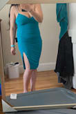 Very cute dress, love the color, fits well. Great for a wedding or formal office party. - Yibei B.