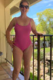 I was so pleased with this purchase, I ordered a size LARGE as I have a long torso & it fits perfectly! the material is soft to touch & the ties on the side are so cute, I felt super confident in the resort pool. I felt like a million bucks!! - BELINDA D.