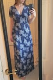 Gorgeous dress. The simplicity makes this dress- the fabric is soft and flowy; the deep makes it sexy. Excited to wear this for a summer wedding. - Casey S.
