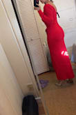 I am very happy with my dress. The fabric, and the color totally perfect. It fits beautifully, sexy and flattering. I wish I could have it in black too - Krisel S.