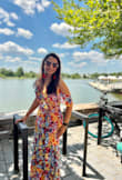 Very flattering fit! Paired it with red accessories which went very well with the inner red lining of the dress! - Mansi D.