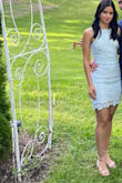 This dress looks exactly the same in real life! Highlights the curves of your body and the color, wow!! - Andrea J.