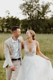 This long layered gold necklace went with my wedding dress perfectly. I was impressed with the quality and after a night of dancing it somehow remained untangled! - Lydia W.