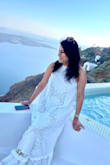 Loved this dress.. very roomy, and I ended up keeping one size smaller. Very comfortable and elegant.. wore it for a sunset dinner in Santorini and couldn't get over how beautiful it looked. - Rachana S.