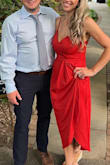 Wore to a wedding. I like that the straps were adjustable, dress was as described. - Kristen R.