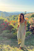 Glad I read reviews and sized down. Normally I'm a small but I ordered the xs because I wanted something fitted on top since I'm small chested. It was perfect for a day in Tuscany! - Andrea V.