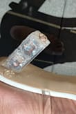 The heel's base broke too soon. I have used the heels just 2 times and it's so disappointing as I loved the heels. Please let me know if I can get a replacement. - Varshini B.