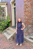 I bought this dress in blue and I love it! So classy and elegant looking! Fits well compared to some dresses because it's stretchy in the stomach area and is high neck. I love the material too. - Elaine C.