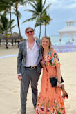 The other reviews are correct in that there is pulling at the buttons. I ended up having it altered to better fit and this fixed the problem! Fun and vibrant, was perfect for a beach wedding. - Ashley C.