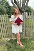 I ordered this dress for my graduation and i loved it !! It had a super flattering look to it and the dress was comfortable to wear. My only issue is that this dress was a little tight on me, although I ordered my normal size. The medium in this dress felt a little tight around my stomach, while the medium in other dresses I had purchased from Lulu's fit perfectly. It was no big deal though it was still comfortable enough for me to wear and did not wrap too tight around me, so I definitely still recommend this dress! Just be mindful of styles and sizes when ordering! - Emilee T.