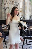 I wore this for my wedding shower and it was beautiful! It was very comfortable and fit well. I would definitely wear it again, but nervous about getting it dirty! - Mariah C.