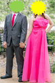 I loved this dress - I am a taller woman & this dress hit the floor for me while wearing 4-inch heels so that was a huge win in my book. The color was wonderful, the fit was excellent. On top of that, the dress photographed well and was very comfortable to wear. The only downside was how long it took to steam the wrinkles out of the dress due to how small of a bag the dress was packed into. - Colleen M.