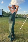 Wore this to my sisters wedding, it fit so well! I'm short, and the dress was long, but i wore 6inch heels to help out. the dress is absolutely beautiful, i got an xs but the dress had a good amount of stretchiness - Dulce S.