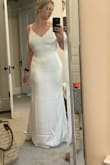 I bought this dress as a wedding back up. I was having some issues with alteration.
I didn't end up wearing this dress because my original dress worked out.
But this was gorgeous. The quality is amazing for the price. It for me perfectly and really flatters your figure.
I 100% recommend to those looking to save some money and still have a beautiful wedding dress - Danielle D.