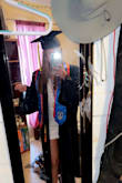 Ordered for graduation. Absolutely gorgeous and shiny. I had to use a band-aid to connect the straps in the back because they were a little long.   Other than that I loved it!! - Macee R.