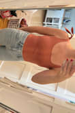 This is the perfect summer tank! I like that you can tie the straps so it'll fit how you need it to. It's a thin material which is good for summer (I'm not sure why the photo is sideways- it won't let me adjust it) - Victoria B.