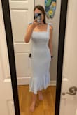 I love this dress! The color is beautiful and the fit is perfect. It is also really comfortable. I would buy this again! - Lauren D.