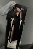 Wow! I feel like a million bucks in this. Great quality material, perfect length with a pair of average heels. There is a little extra room in the tummy but I don't mind. Perfect for a formal event! - Nicole B.