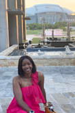 Great dress! I received many compliments on the color & the fit. The dress is very flirty and fun. I Love it. However, I just made a slight alteration to the arm straps. I cut them & made them into one shoulder strap. - Suajana E.