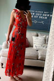 I normally wear small dresses and based on the reviews, decided to go with my typical size. The dress fits like it was made for me, perfectly everywhere. However, the zipper hits right at the bottom of my rib cage, which is clearly too wide for this size small, and with the material offering no give, I cannot zip it completely. I was beyond sad because I love this dress so much! I thought about ordering the next size up but then figured it will be big for everyone else and that wouldn't work. Instead, I'm taking it to a seamstress to re-work the zipper. This dress is beautiful and the quality is spectacular, especially given the price point.
If you are a typical pear shape or have a long torso like me, you might want to consider sizing up? - Julie S.