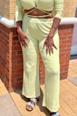I like these pants. I'm still working on toning up my lower body, but these pants fit well. I'm 5'9 so I like having a tall size option, however, the XL was not disappointing even though I wear them covering my mom tummy! Excuse the wrinkles as I just left the nail salon & had the legs pulled up for a pedicure. I did also purchase the matching top which I love. FYI - I will add the outfit should not be put in the dryer!! - Jennifer B.