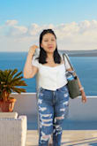 It is very cute ,but very small very tight ,in the arms, I would have like to order M - Lucy L.