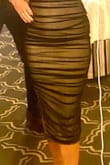 This is a beautiful dress. I ordered an xs for a black tie wedding cause they didn't have any smalls in stock. It was very form fitting it worked but being 57 I was a little hesitate to was to sexy. I did get many compliments I wore a shawl to the church and then ditched that for the reception. If you are in between sizes go up - Lisa L.