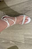 Got these for my wedding day and can't wait to wear them. My dress has a slit in it so I wanted to have a really cute and sexy shoe. Glad I went with these. Order a size up though. - Nicole C.