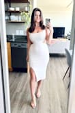 This dress is so comfy! The material is soft and stretchy so fits snug but is still breathable. It's a great summertime dress and shows off the curves perfectly. - Rebecca P.