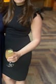 Hi! It was a perfect dress for a "cocktail dress" wedding. Was a bit long on me/ I wanted it to be shorter so I hemmed it up. Very cute though and would recommend. - Julie M.