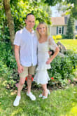 I wore this dress for my bridal shower and I was so excited to wear it on such a special day. It is truly just as gorgeous in person as it is online. It also has a thick fabric and washes well! The only thing I would say is that it runs a bit tight near your tummy, even still, I absolutely loved it! - Carolyn B.